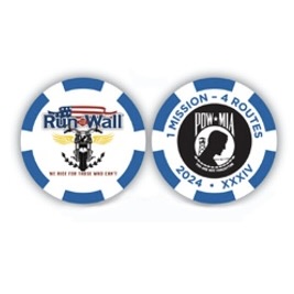 2024 RFTW Poker Chip Blue Run For The Wall   Poker Chip 2024 